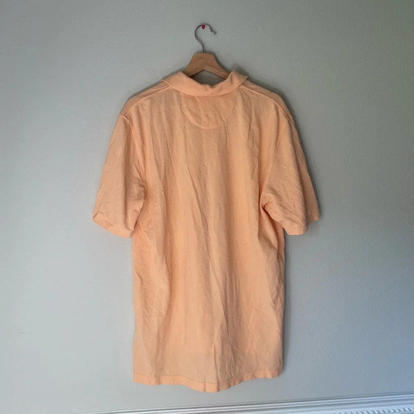 Brooks Brothers Orange Short Sleeve Performance Polo Shirt Men's Large - Picture 3 of 5